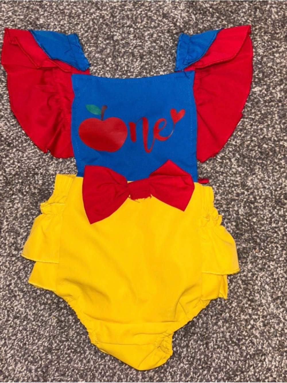 SHEIN Red Yellow Blue Kids One-Piece